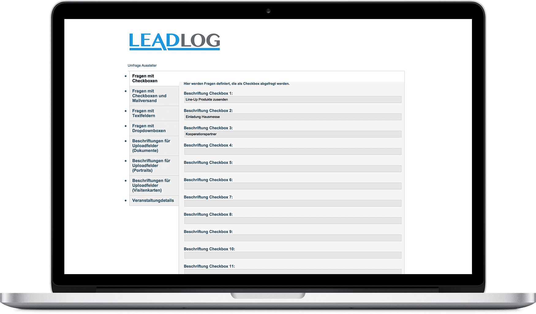 LeadLog Web-Portal